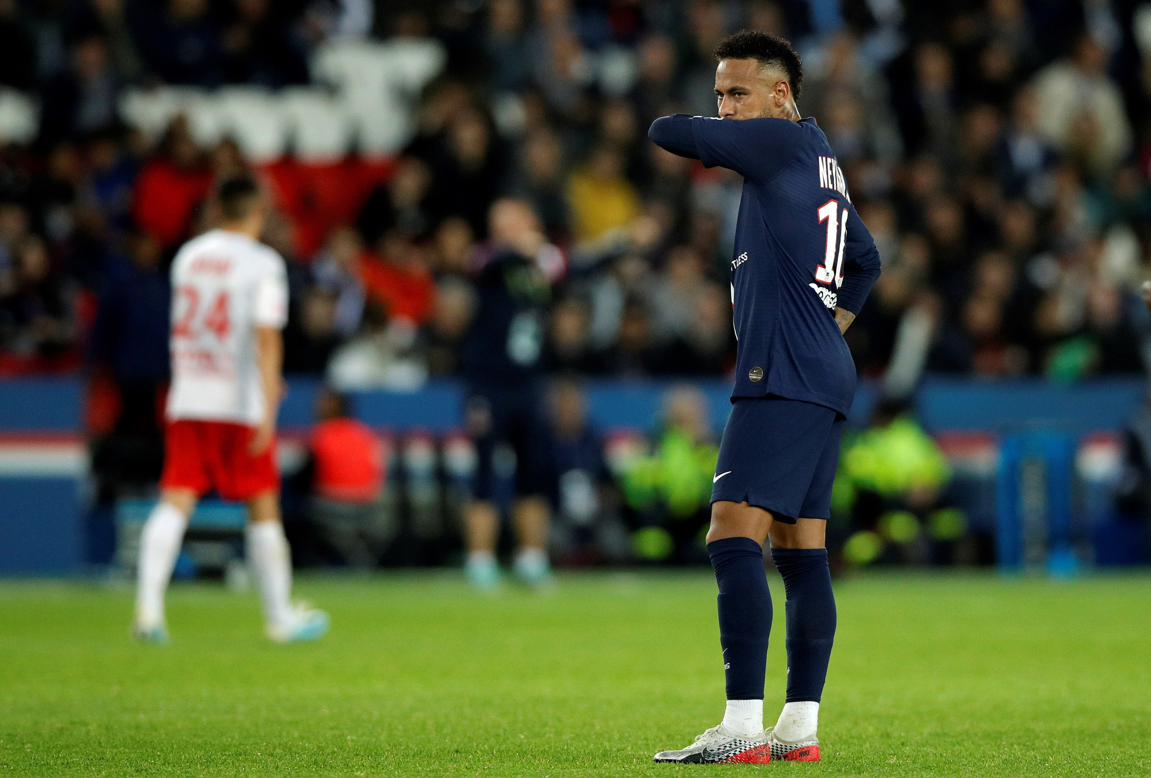 Neymar en el partido frente al Reims / EFE