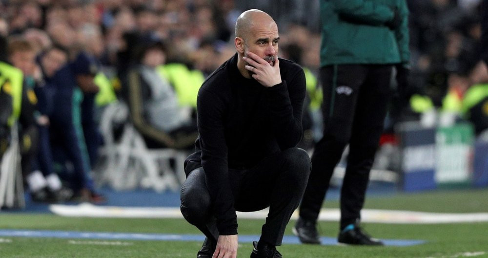 Guardiola durante el encuentro ante el Real Madrid / EFE