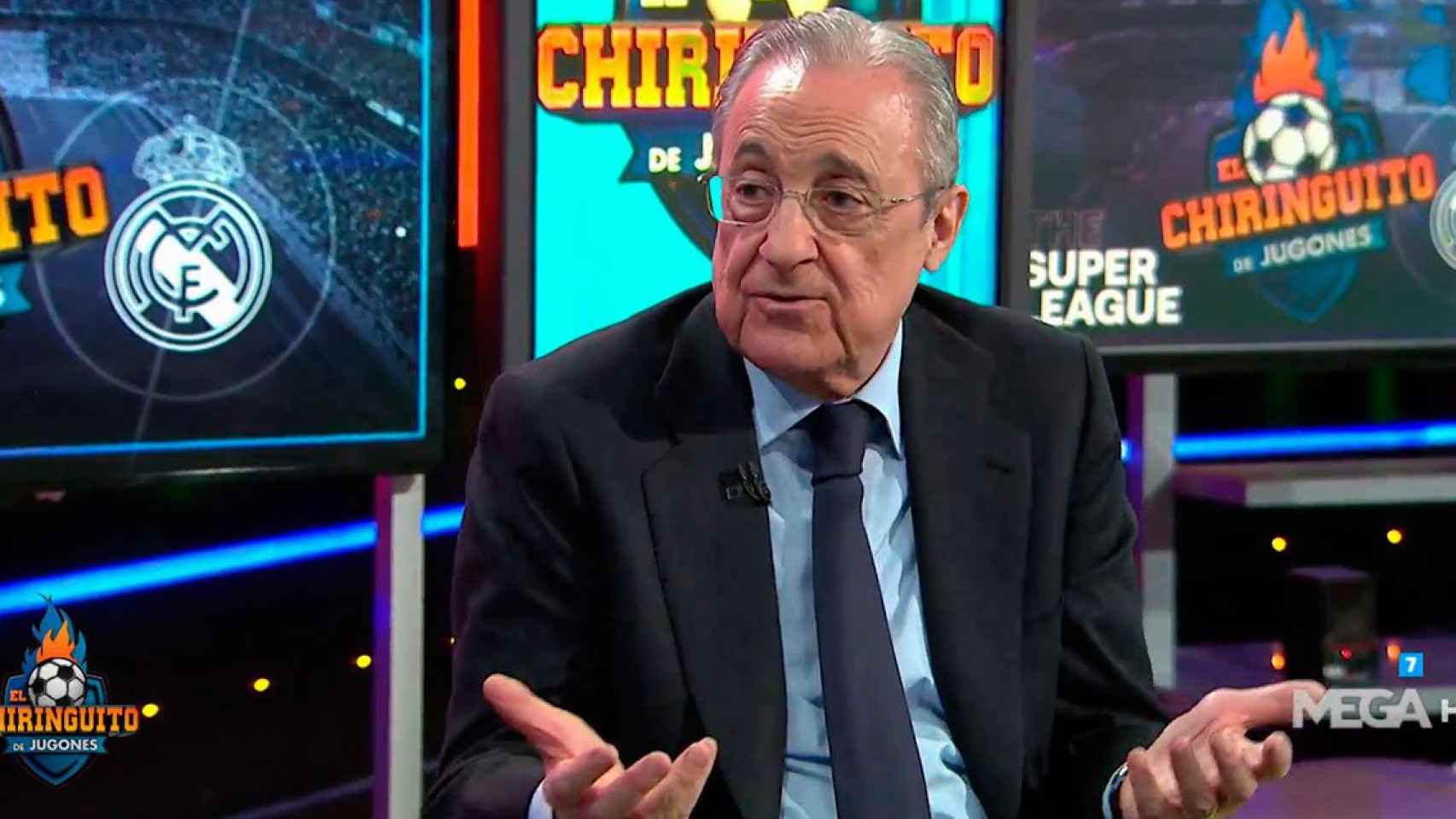 Florentino Pérez, durante la entrevista con Josep Pedrerol levanta las audiencias de 'El Chiringuito' / ECDJ