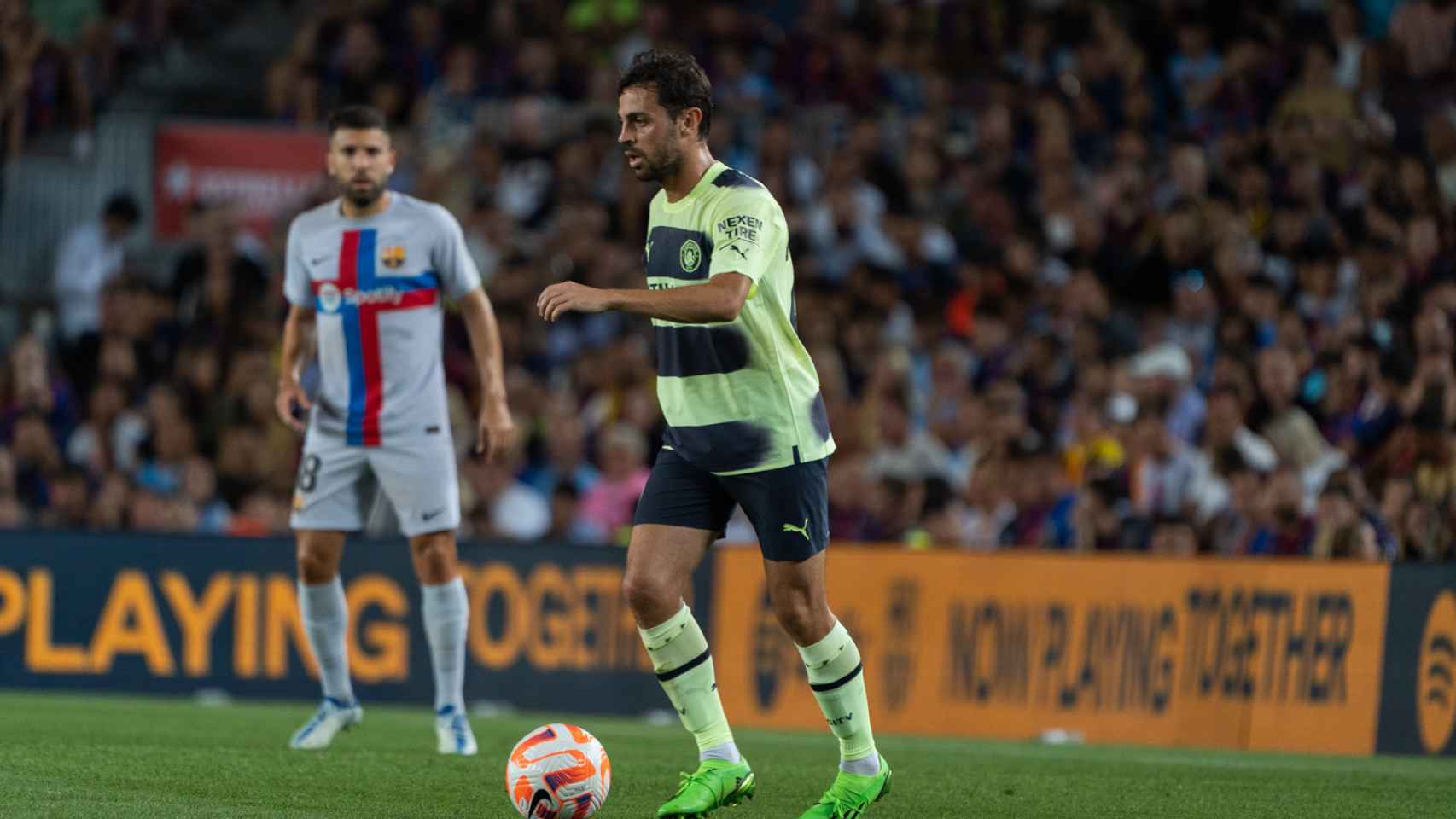 Bernardo Silva, en el amistoso por la ELA del Barcelona - Manchester City / LUIS MIGUEL AÑÓN (CULEMANIA)