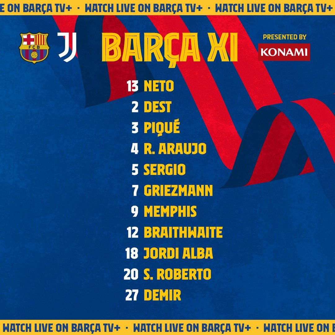 Once inicial del Barça contra la Juventus / FC Barcelona