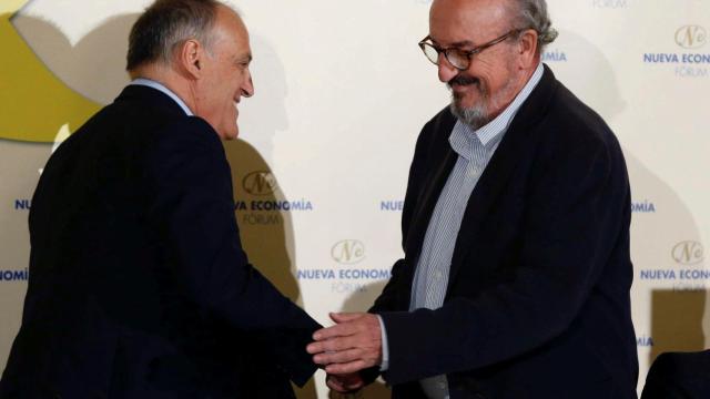 Javier Tebas y Jaume Roures en una foto de archivo / EFE