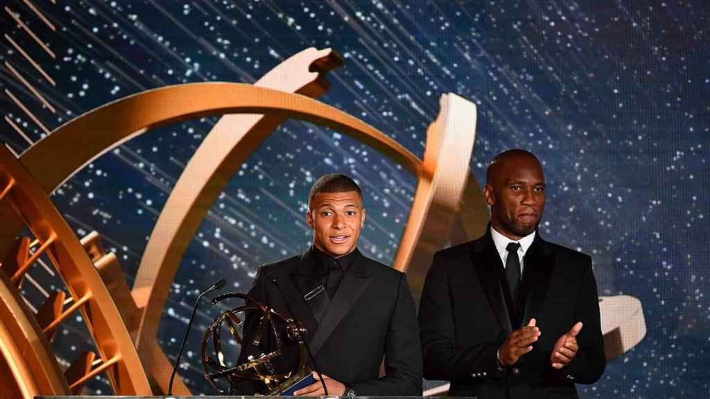 Mbappé en la entrega de premios de la UNFP / EFE