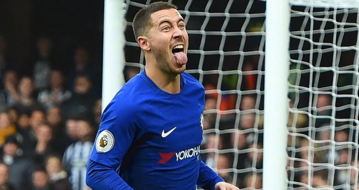 Hazard celebra un gol marcado con el Chelsea / EFE