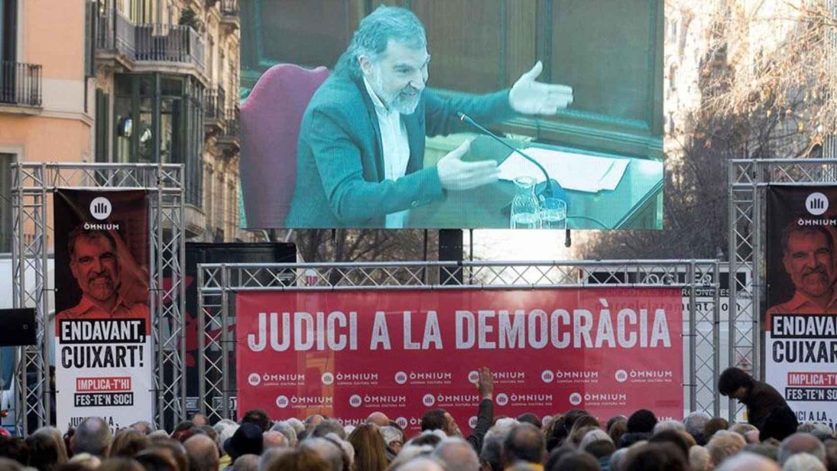 Jordi Cuixart durante el juicio del procés / EFE