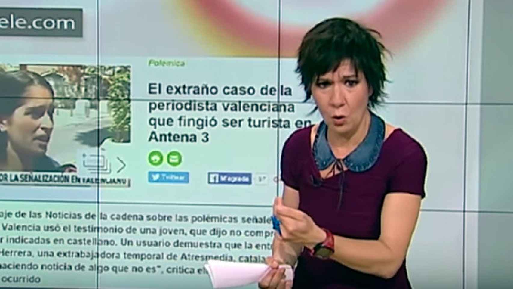 La periodista Empar Moliner en TV3 / CG