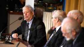 El Nobel de economía 2017, Richard Thaler, en Estocolmo antes de recibir el galardón / EFE