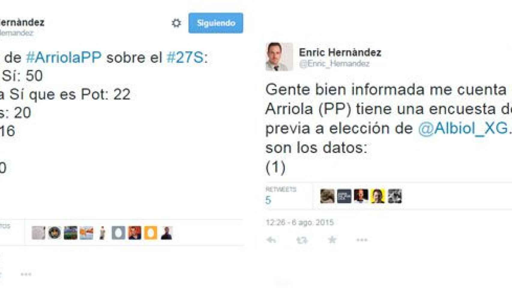 Encuesta interna del PP sobre el 27S