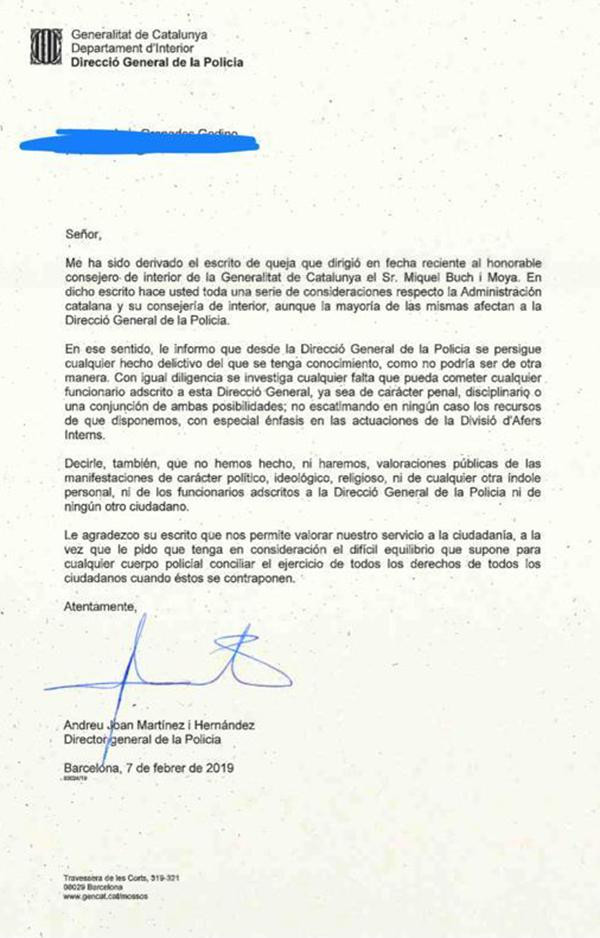 carta mossos