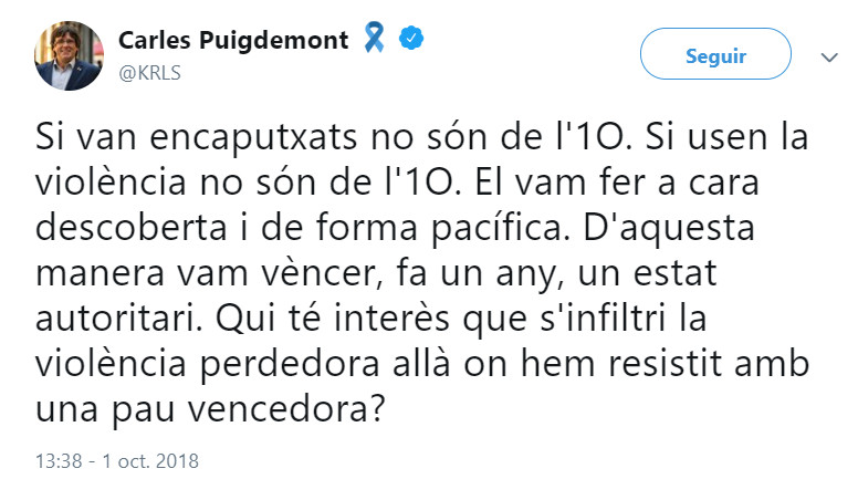 puigdemont violencia 1o