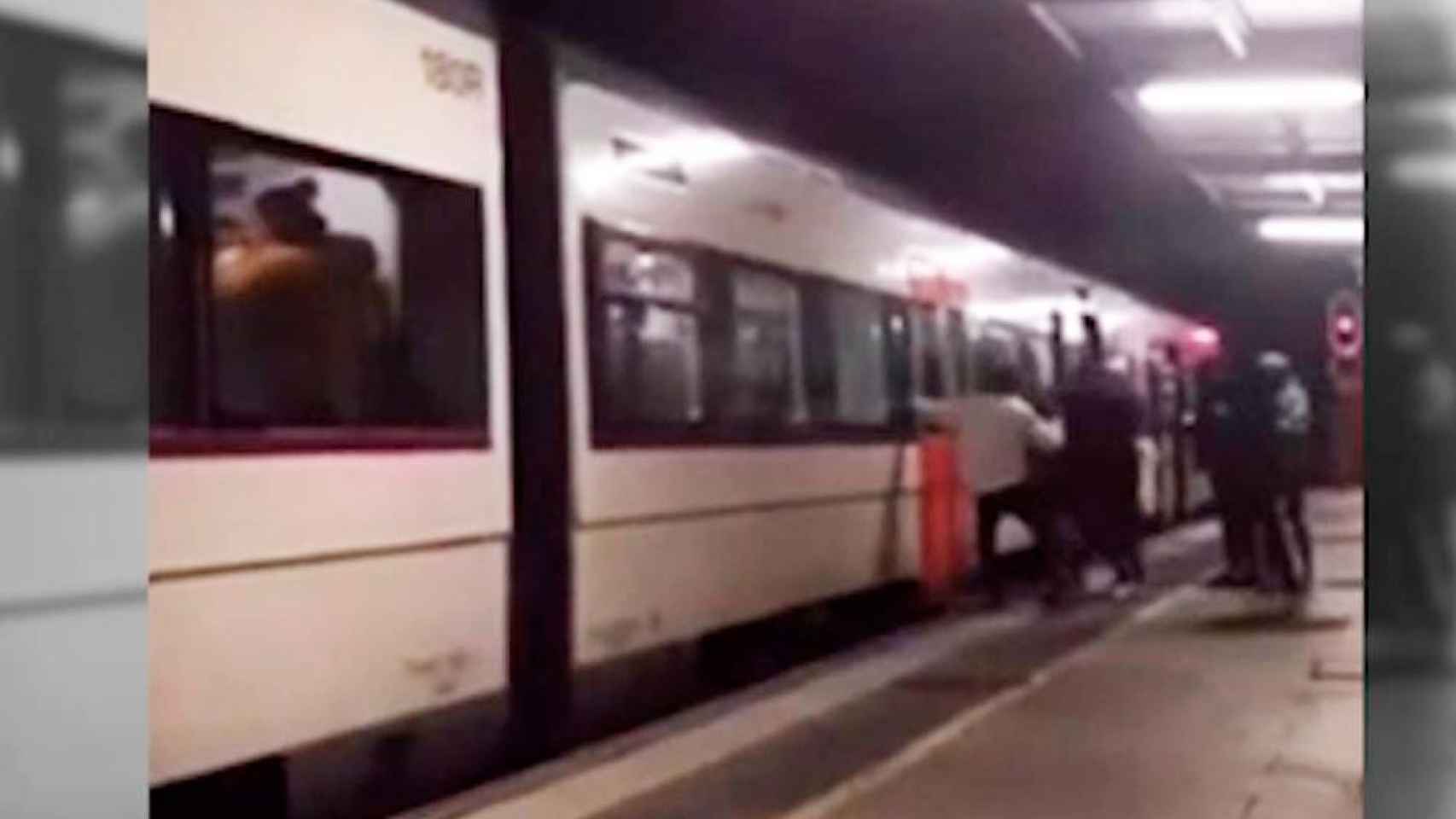 Imagen de la última agresión grave a vigilantes de seguridad de Renfe / CG