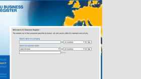 El fraude de EU Business Register, plasmado en su web / CG