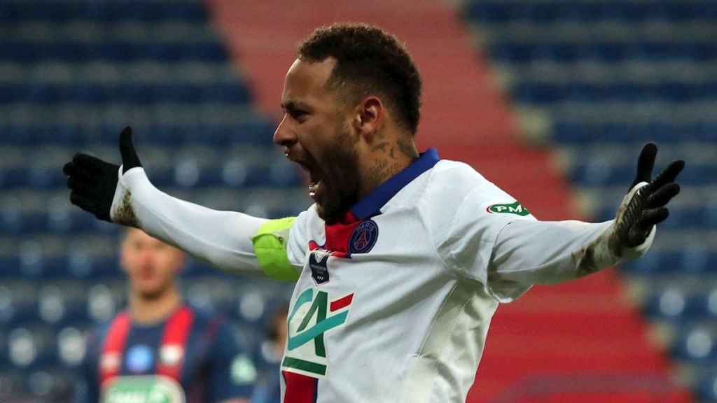 Neymar celebra un gol del PSG / EFE