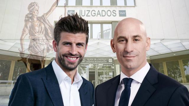 Gerard Piqué y Luis Rubiales, frente a los juzgados de instrucción de Madrid / CULEMANIA