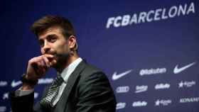 Piqué en un acto del Barça / EFE