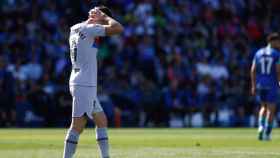 Robert Lewandowski, durante una acción del Getafe-FC Barcelona / REDES