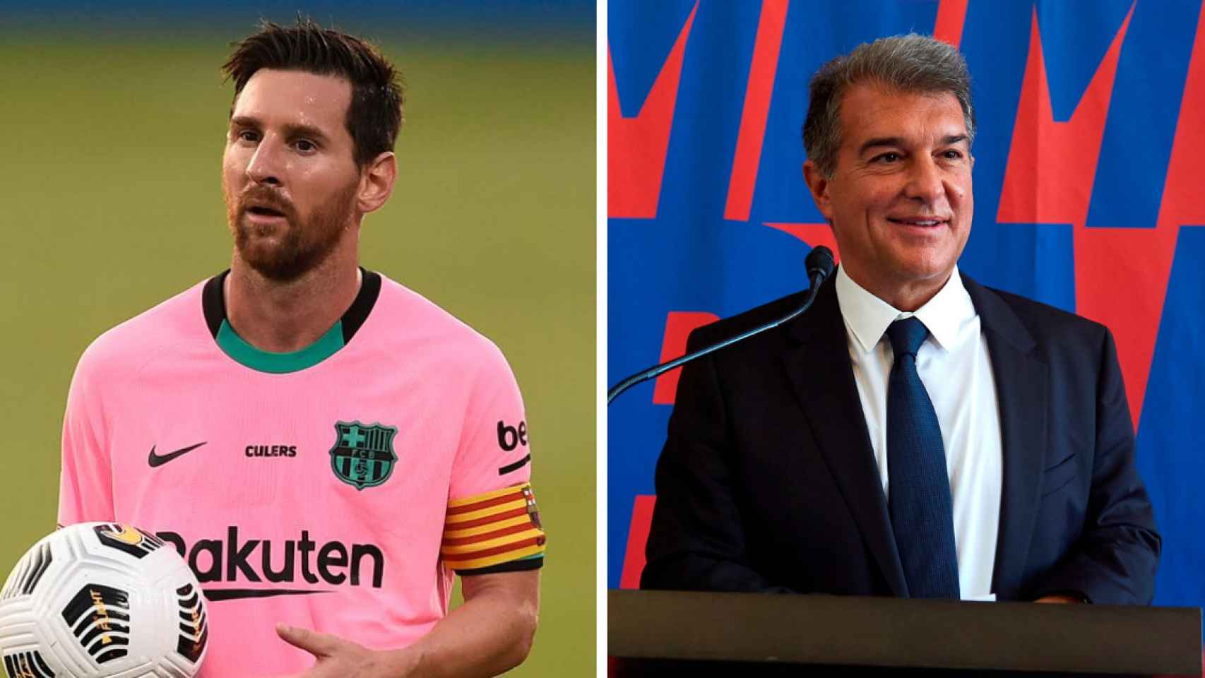 Leo Messi y Joan Laporta en un fotomontaje / Culemanía