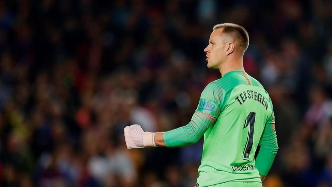 Ter Stegen en un partido de Liga/ EFE