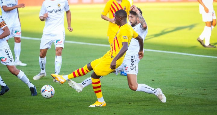 Imagen del gol de Dembelé ante el Nàstic / FC Barcelona