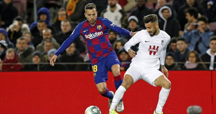 Jordi Alba en el partido contra el Granada / FC Barcelona