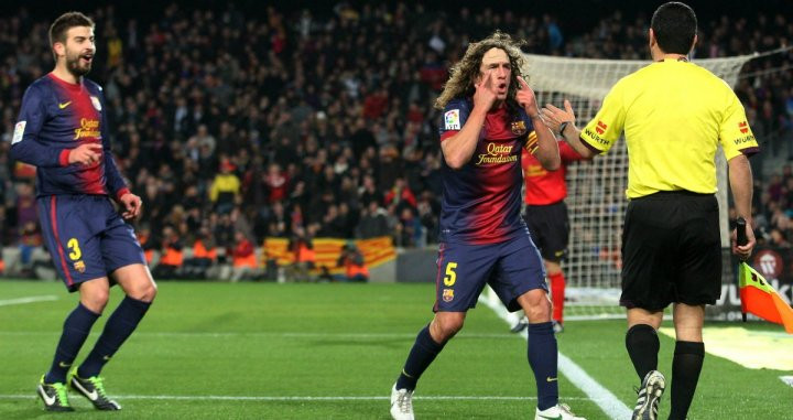 Piqué y Puyol con el FC Barcelona en una imagen de archivo / EFE