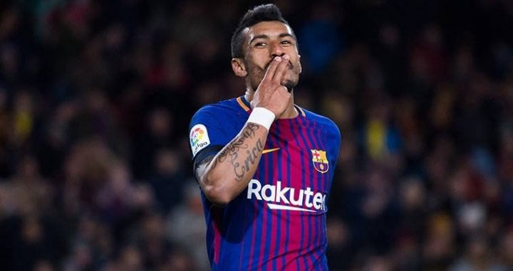 Paulinho Bezerra celebra un gol con la camiseta del Barça / EFE