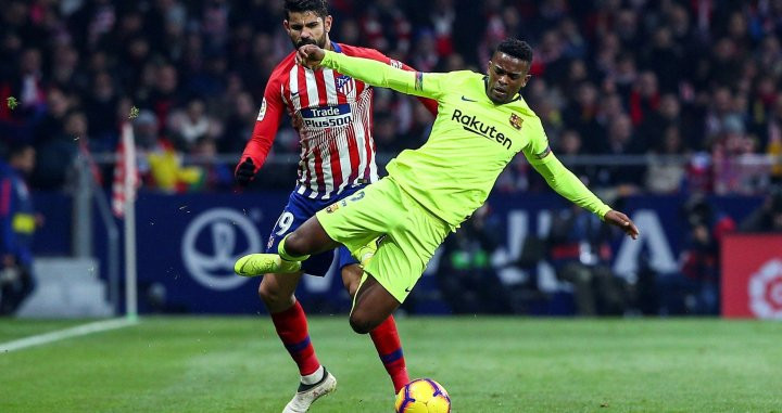 Una imagen de Semedo ante Diego Costa / EFE