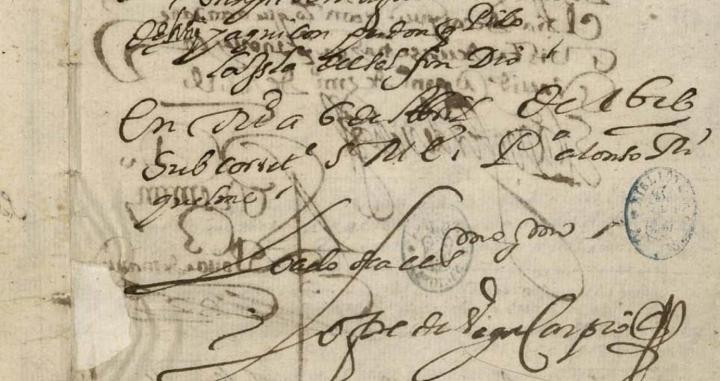 Manuscrito del auto sacramental de Lope ‘La isla del sol’, de la Biblioteca Nacional de España.