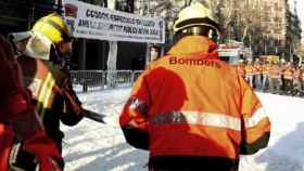 Bomberos de la Generalitat de Cataluña, durante una protesta laboral anterior / EFE