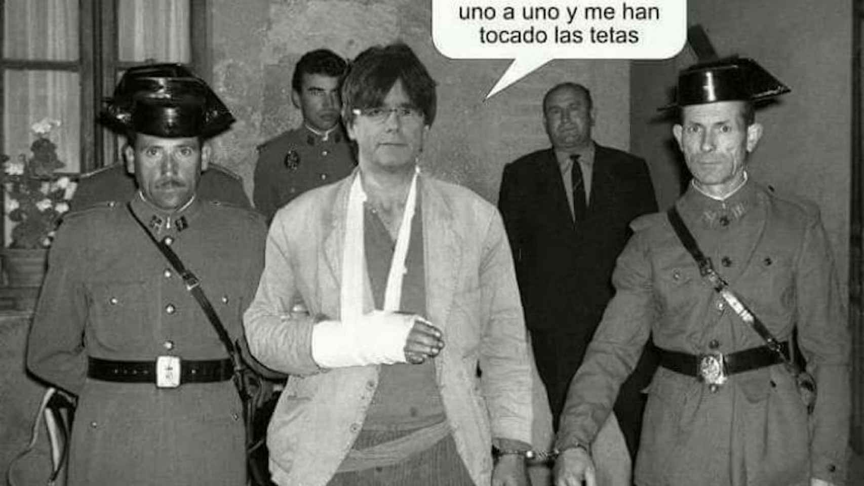 Uno de los memes de la detención de Carles Puigdemont / Twitter