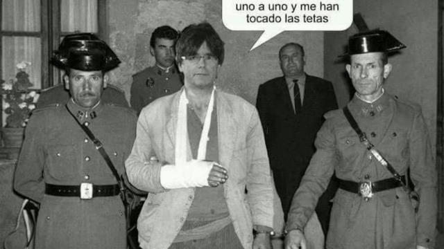 Uno de los memes de la detención de Carles Puigdemont / Twitter