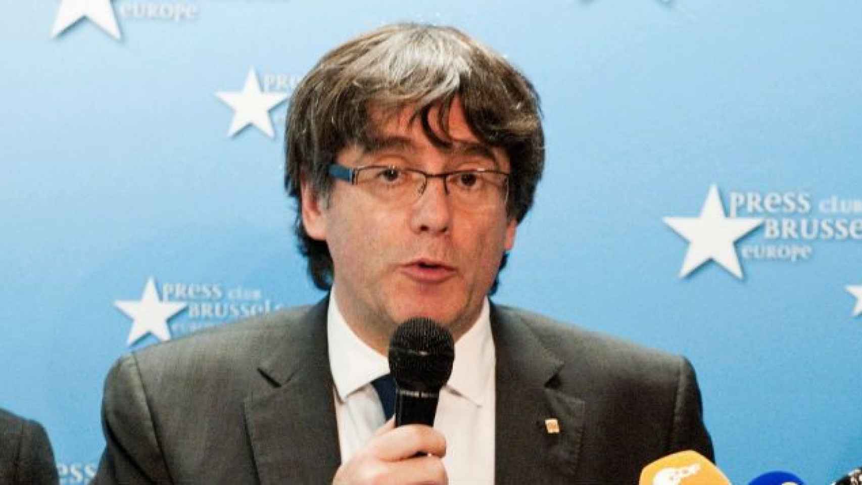 Carles Puigdemont, expresidente catalán, en una rueda de prensa en Bruselas (Bélgica)  / EFE