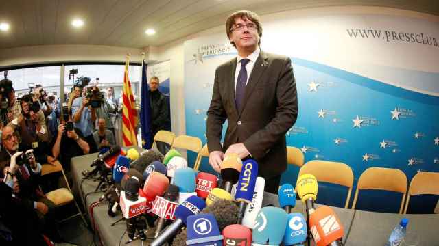 El expresidente de la Generalitat Carles Puigdemont, en Bruselas / EFE