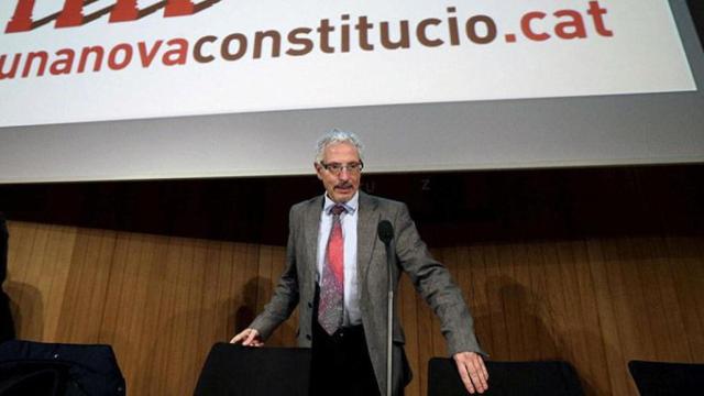 El juez Santi Vidal durante la presentación de su propuesta de Constitución para Cataluña / EFE