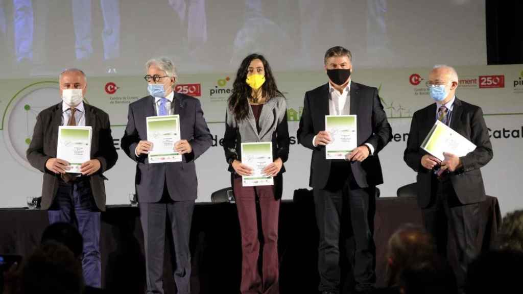 Imagen de los agentes económicos catalanes en el acto por la transición energética / CG