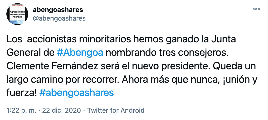 Tuit de AbengoaShares