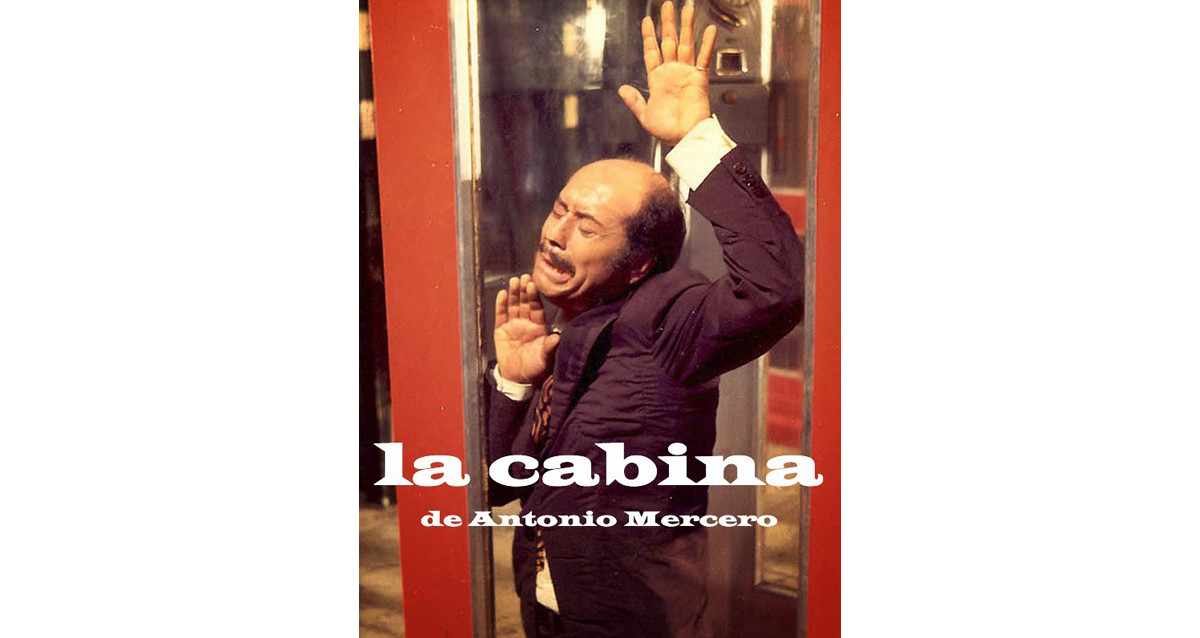   Cartel del mediometraje La cabina (1972), dirigido por Antonio Marcelo / LACABINA.ES