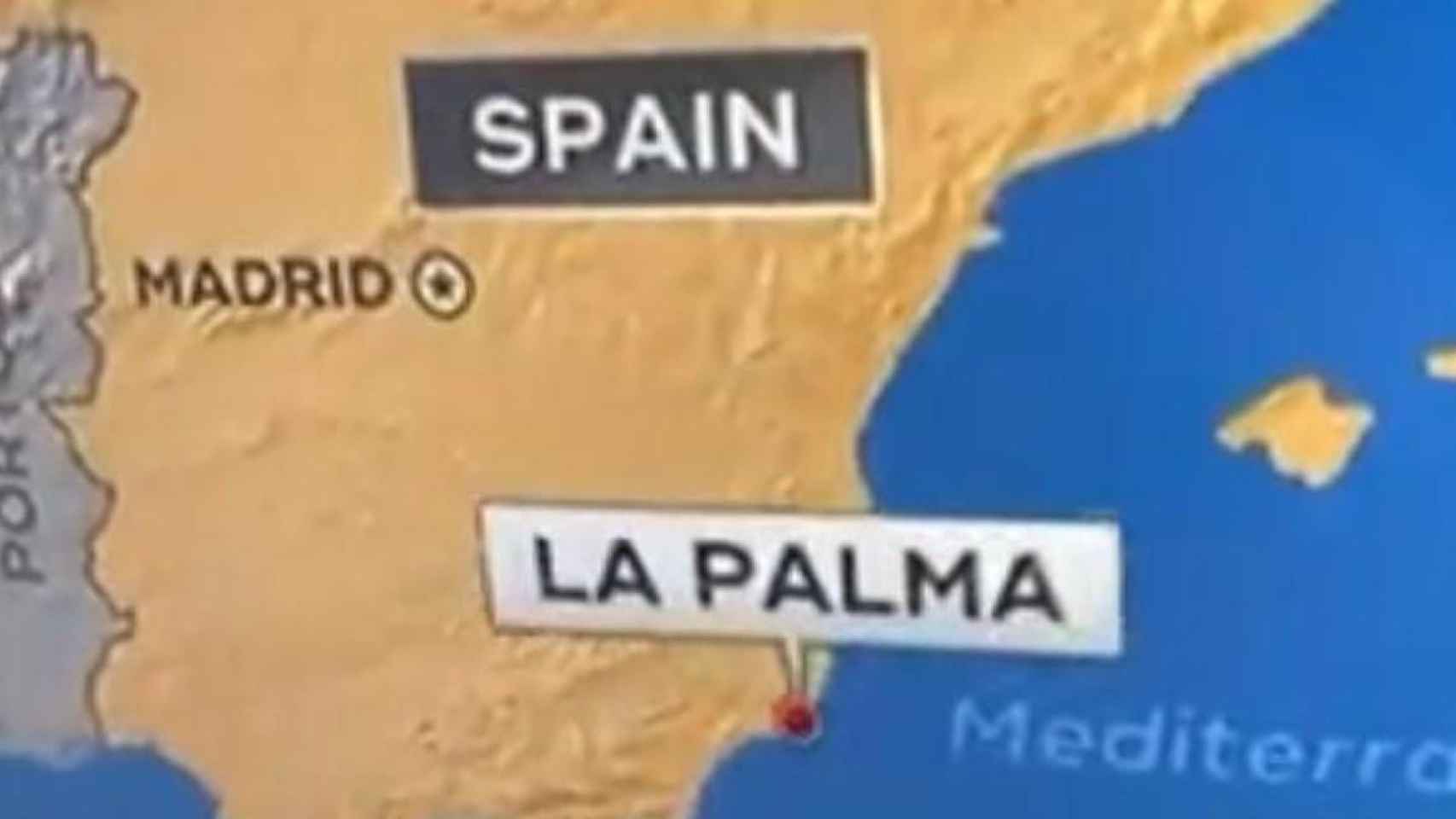 Mapa de la CBS que sitúa La Palma en Murcia /REDES