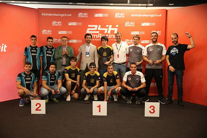 Podio de honor de las 24H SimRacing / CIRCUIT DE BARCELONA-CATALUNYA