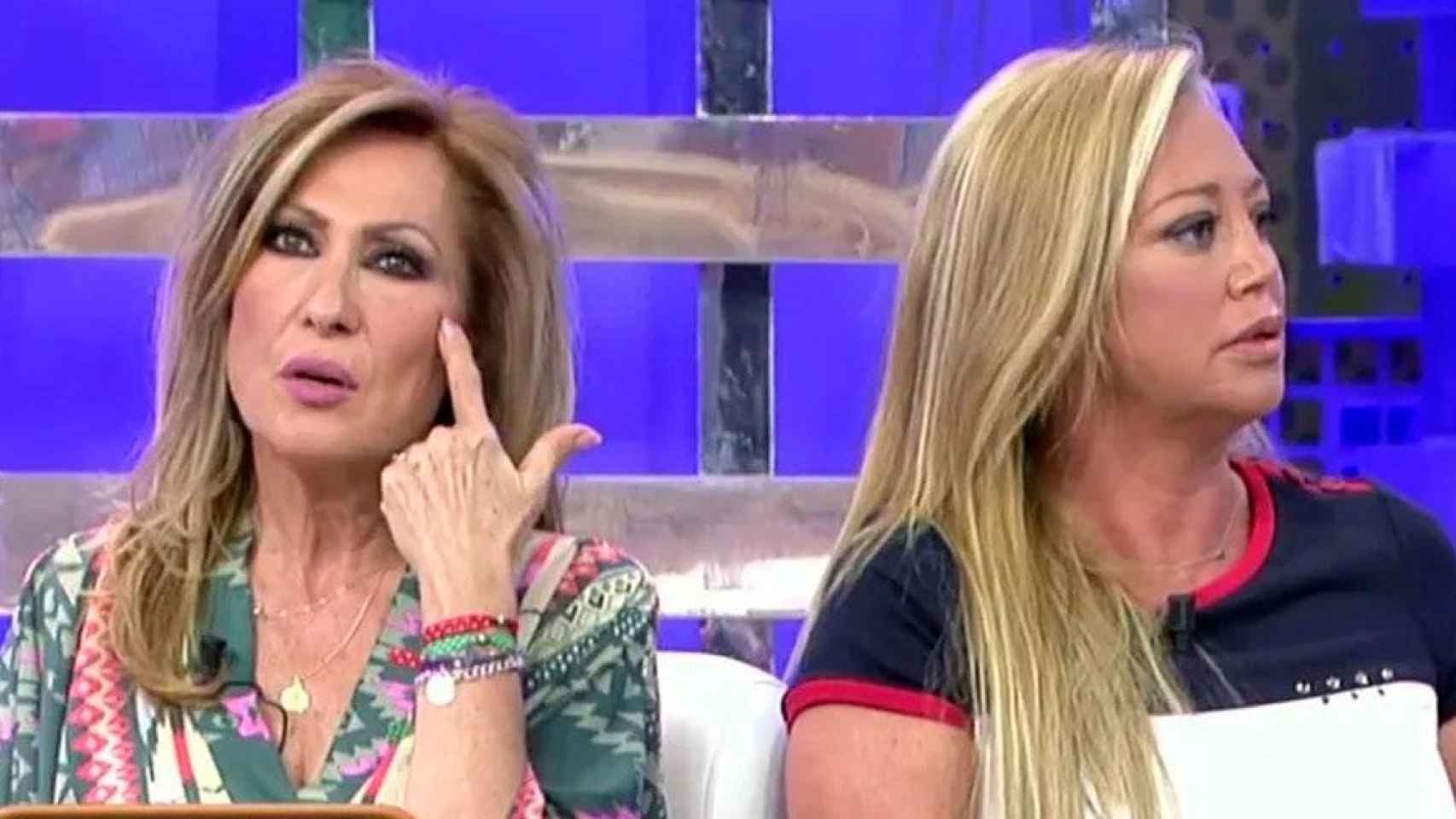 Belen Esteban y Rosa Benito en 'Sálvame' TELECINCO