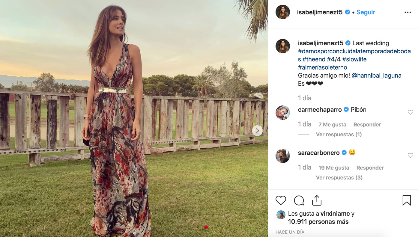 Isabel Jiménez presume de escote de infarto en sus redes sociales / INSTAGRAM