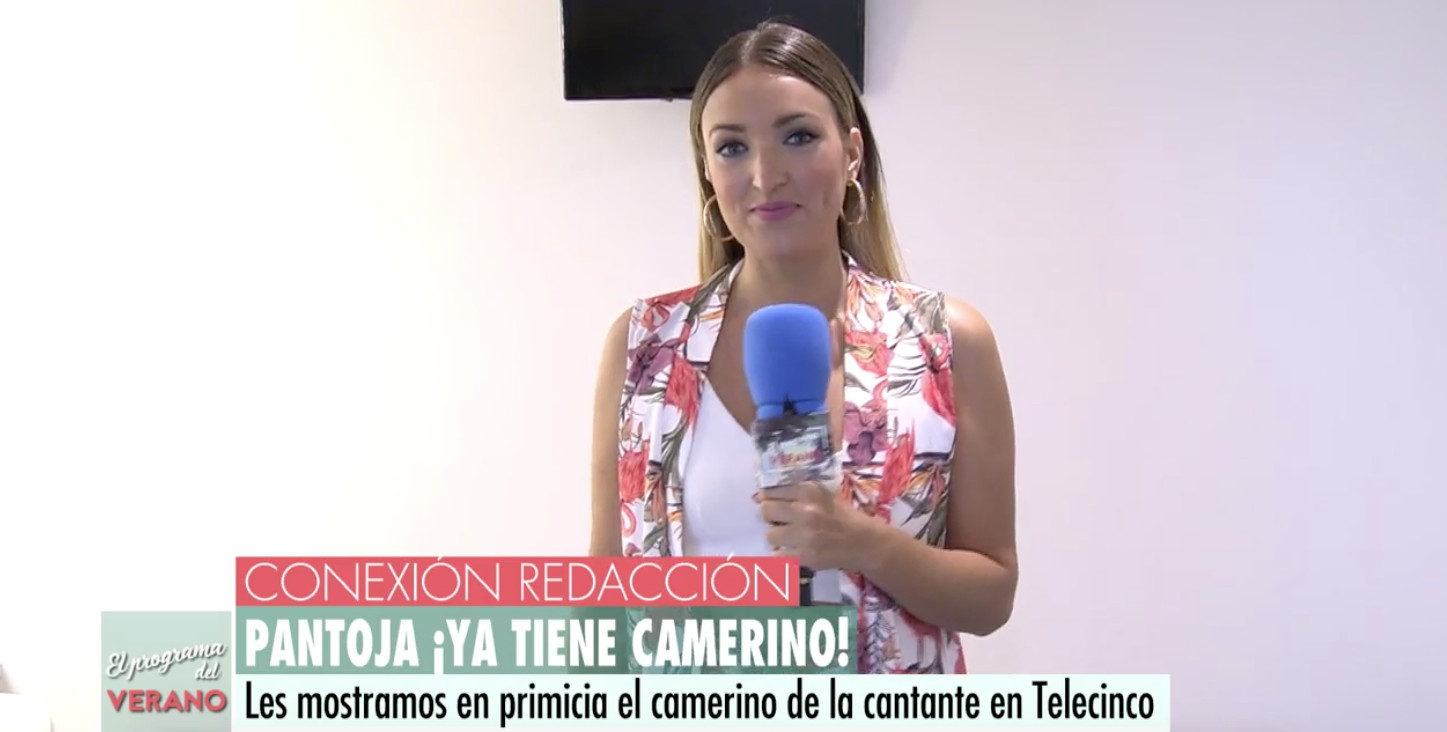 Una reportera de 'El Programa del Verano' muestra el camerino de Isabel Pantoja / MEDIASET