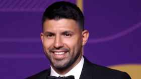 Sergio Agüero, durante el sorteo de la fase de grupos del Mundial de Qatar / Redes