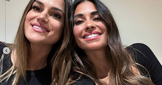 Elena Galera y Antonela Roccuzzo, juntas de cena por El Born / INSTAGRAM