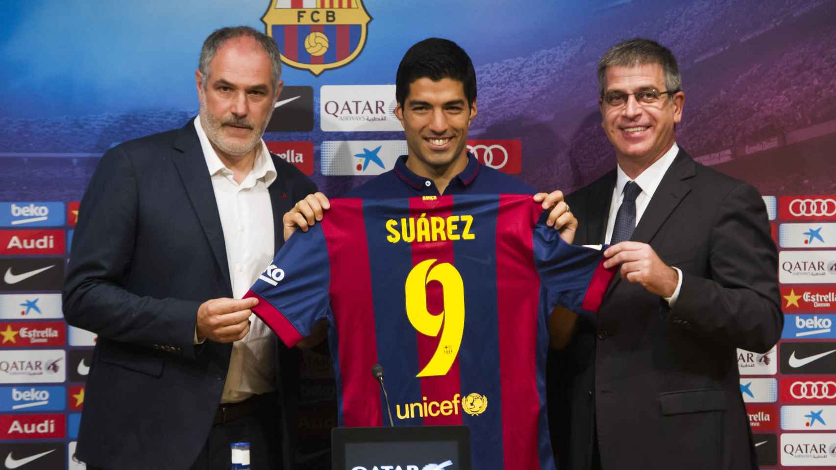 Zubizarreta, en la presentación de Luis Suárez | EFE