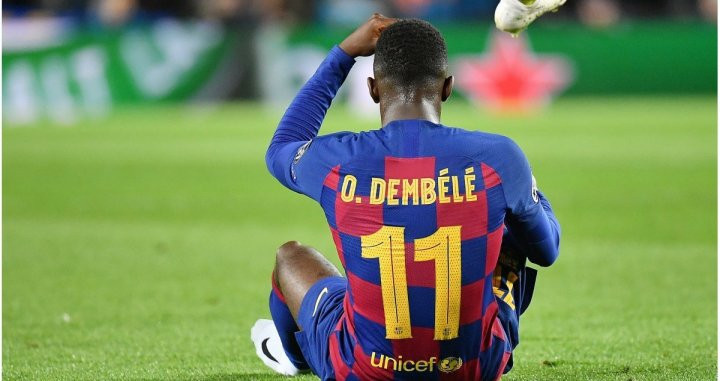 Ousmane Dembelé en un partido del Barça / EFE