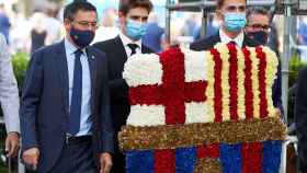 Josep Maria Bartomeu durante la ofrenda floral en la Diada de Cataluña /EFE