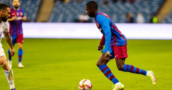 Dembelé, en el partido de la Supercopa contra el Real Madrid / EFE