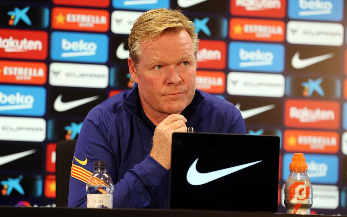 Ronald Koeman en rueda de prensa. Recuerda a Messi / FC Barcelona