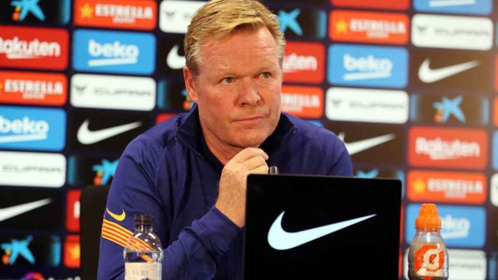 Ronald Koeman en rueda de prensa. Recuerda a Messi / FC Barcelona